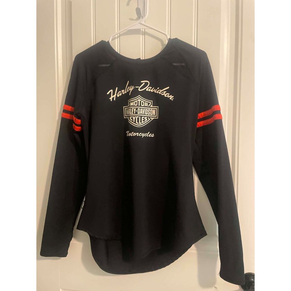 Harley Davidson Ladies Large Black Cool Core Vented Top
